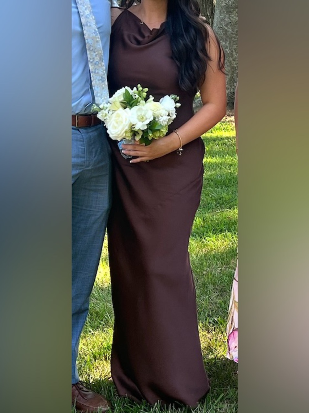 Birdy Grey Destiny Dress — Espresso Matte Satin